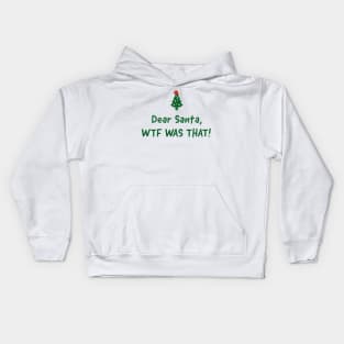 Dear Santa, WTF was that. Kids Hoodie